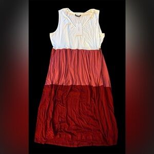 NWT Bloomchic dress white pink and red with lots of stretch size 14-16
